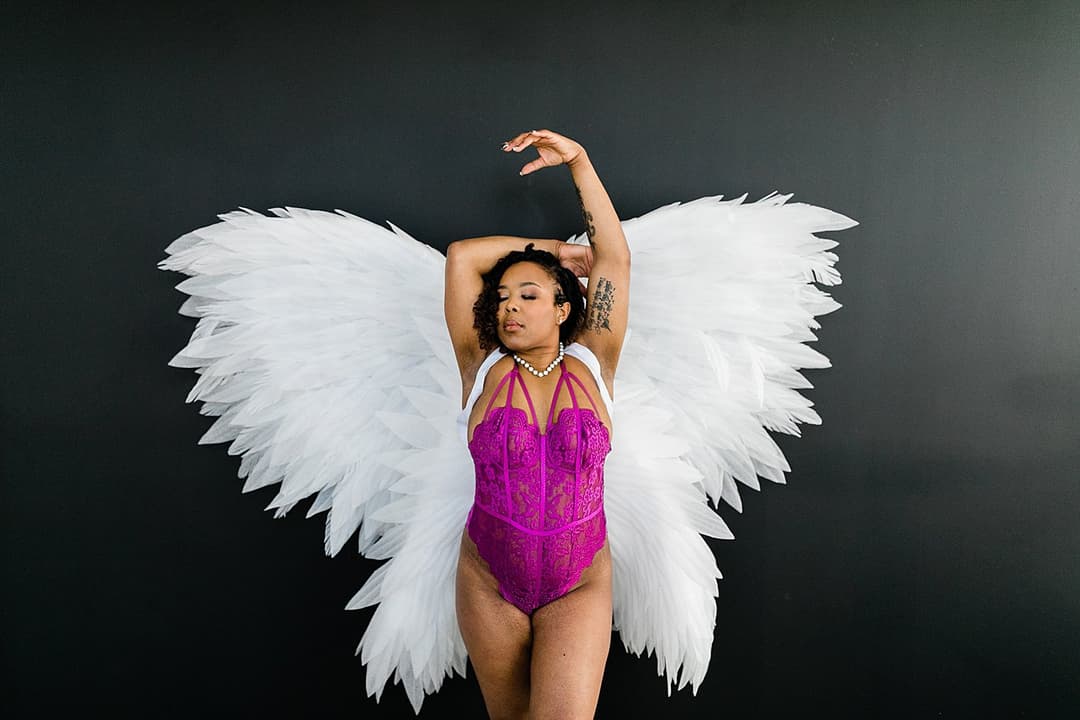 An Indoor Boudoir with Sheer Fabric