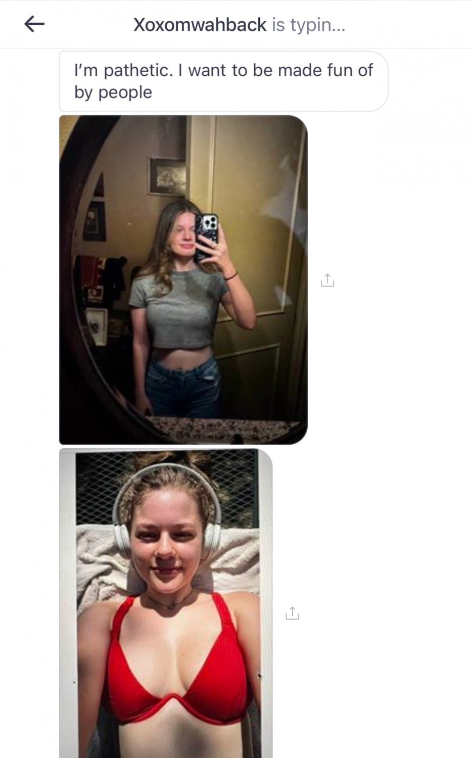 (Kik in album) msg sissy about his sister he likes to steal her dirty panties to taste them