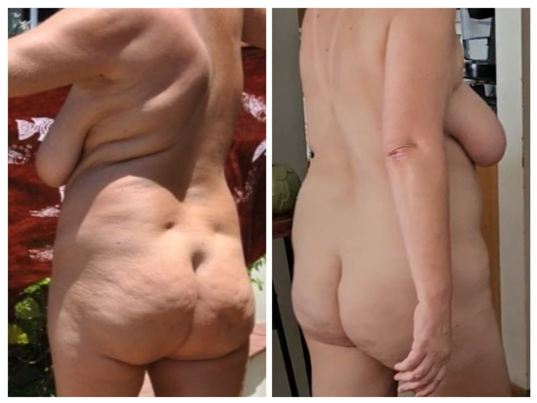 COLLAGE Side by Side Comparison Hot Granny