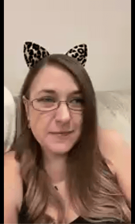 Kitty Kat with ears nerdy vaping slut