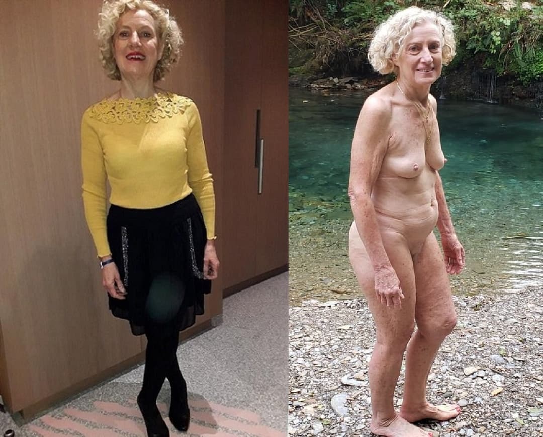 Nurse Solange dressed indoor undressed outdoor (1)