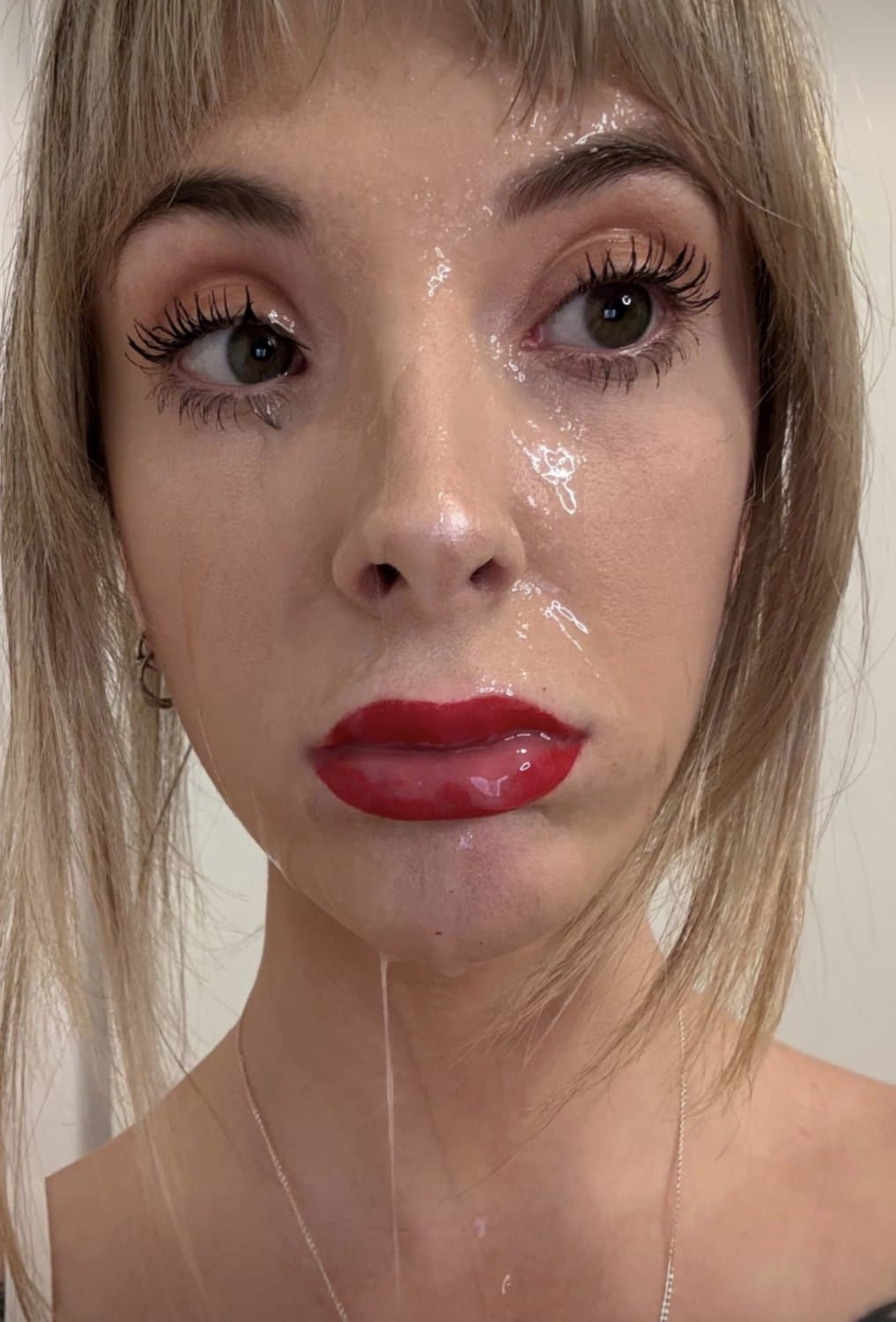 Little slut loves taking big loads of cum on her face
