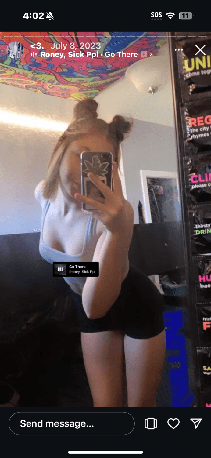 Must be proud of herself the way she posts herself