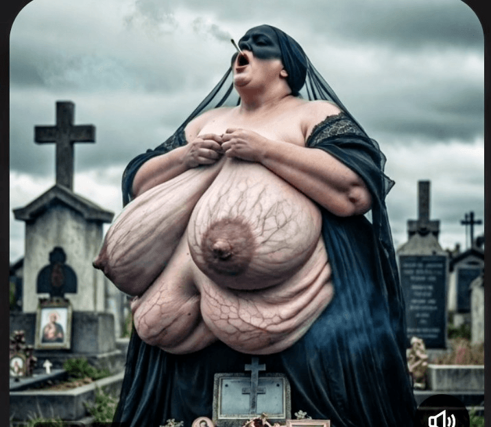 Several fat cemetery Queens to worship .. with several hidden goodies