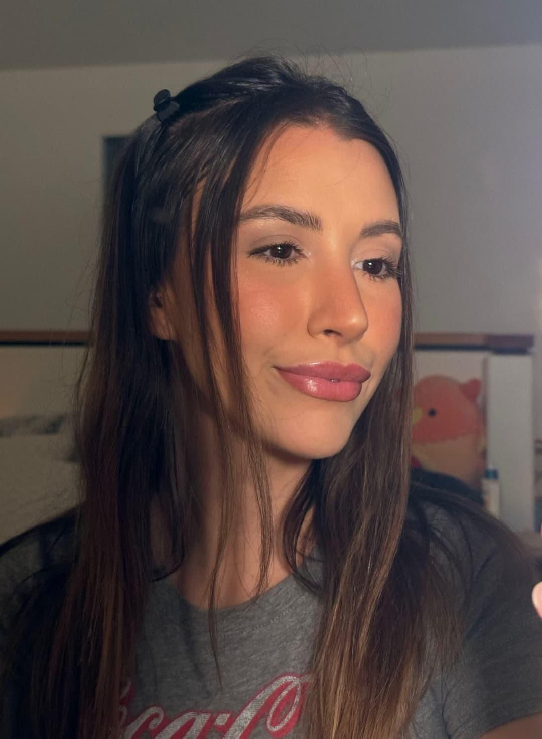 Dirty slut taking selfie for you