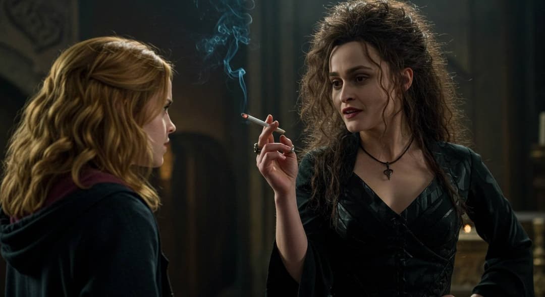 Hermione learns to smoke