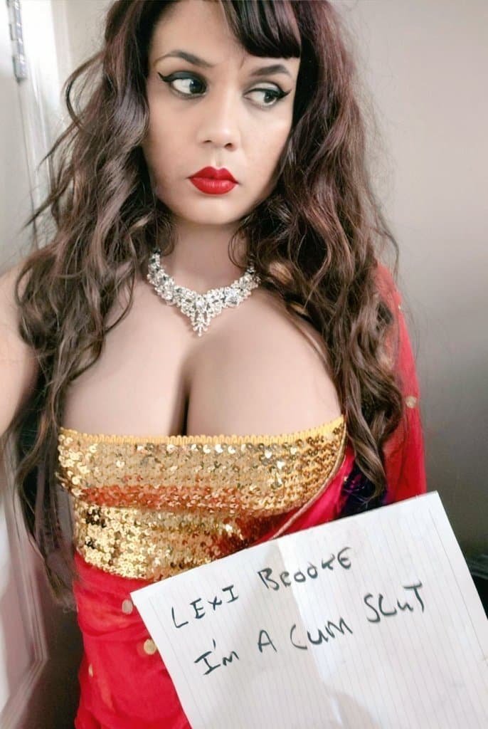 Lexi, a UK Muslim show whore, enjoy the cum whore showing off