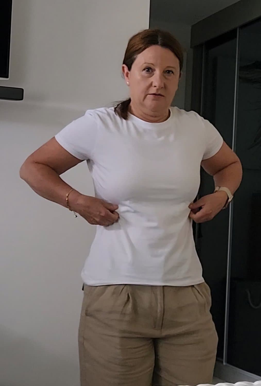 Shy wife showing her big ass, any pic or outfit you want to see her flash her little boobs?