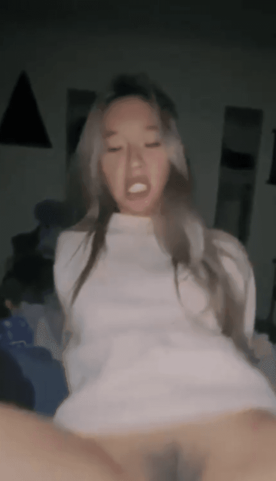 Horny asian teen jumps on horny dick