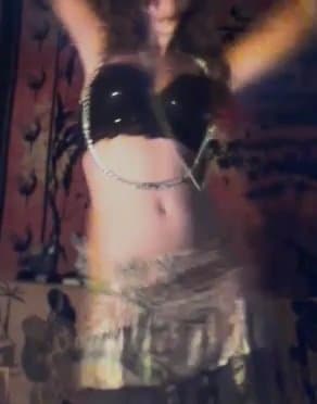 Horny wife dancing hot body