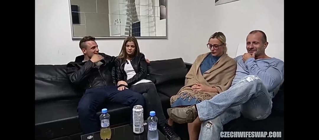 Young girl fucks a middle-aged man in a partner exchange