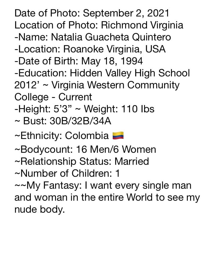 Roanoke Virginia Married Latina Mom Arrested on Charges of Public Nudity & Intoxication Released