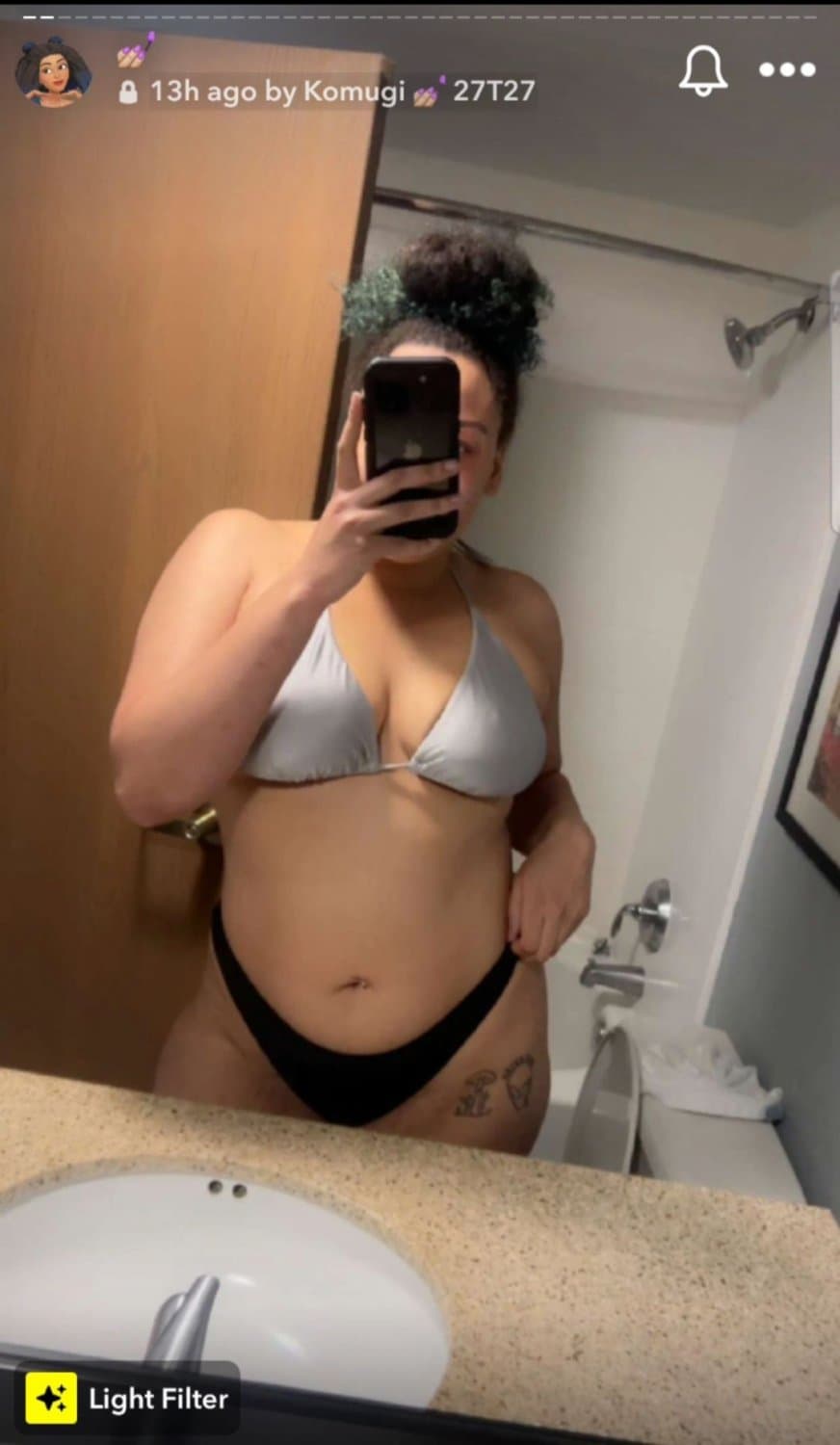 Snapchat light-skin puts out after teasing on her story. Dm for more