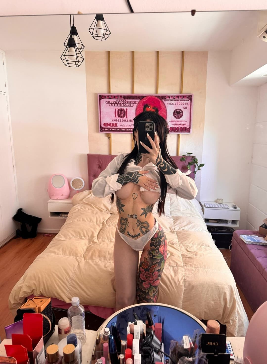 Put strawberry jam on my tits and start licking it off