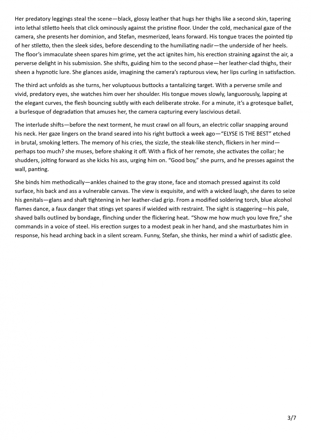 Domination of mistress elyse