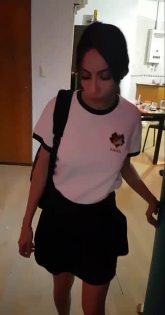 After her fist day in college step dad gave her a gift.,