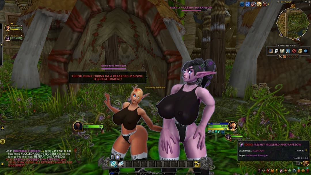 Two Knife Ear Nigger Owned BreedBunnies Milking Two Greasy Ape Sludgeloads.