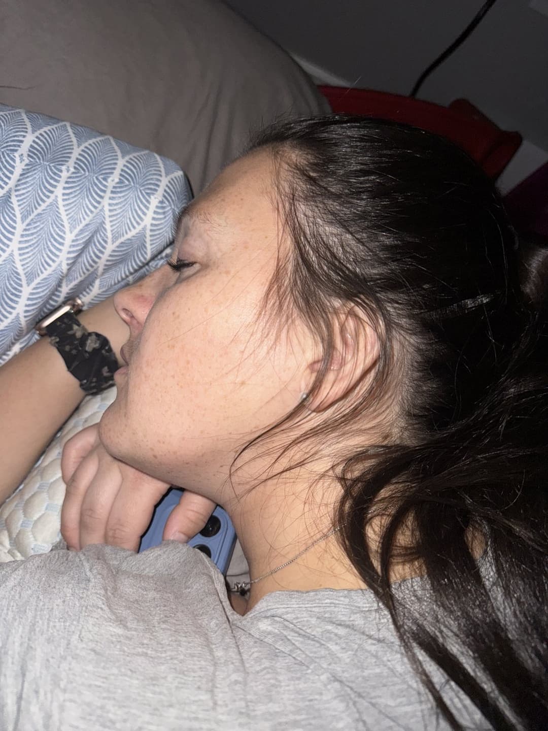 Sexy MILF wife so sexy when sleeping. Touch her!