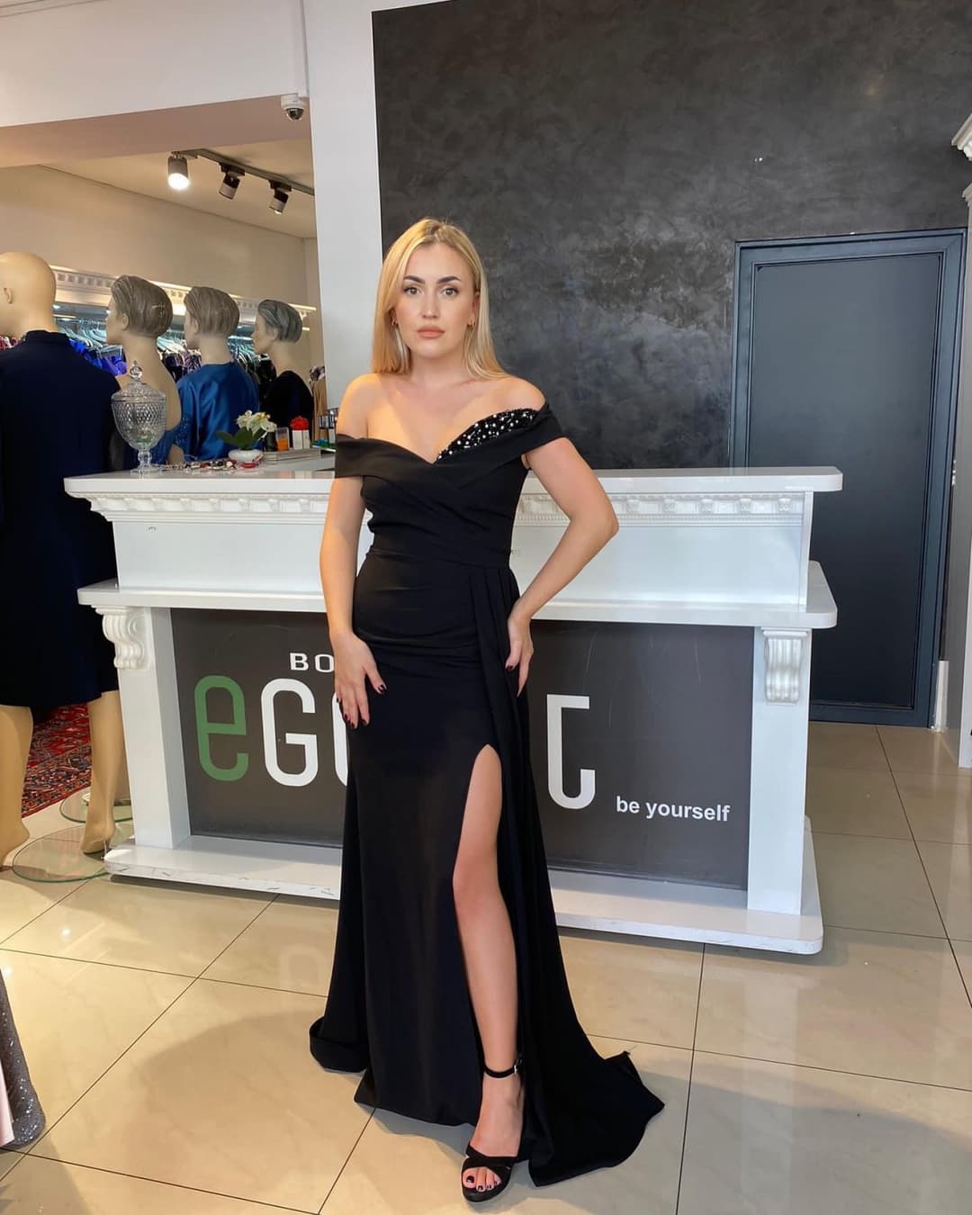 Hot Blonde bosnian slut from Austria with amazing dress - austrian girl from bosna,legs feet ass