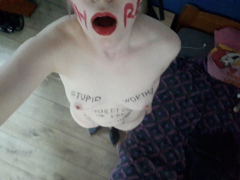 humiliated webslut licks dirty toilet