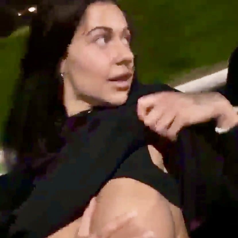 Big titty MILF flashes tits in convertible after date night