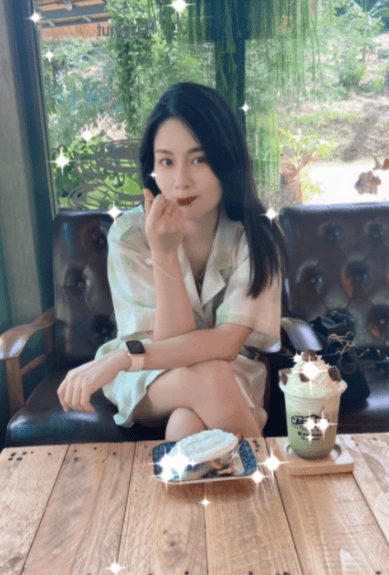 Her husband wants us to see her beautiful figure.