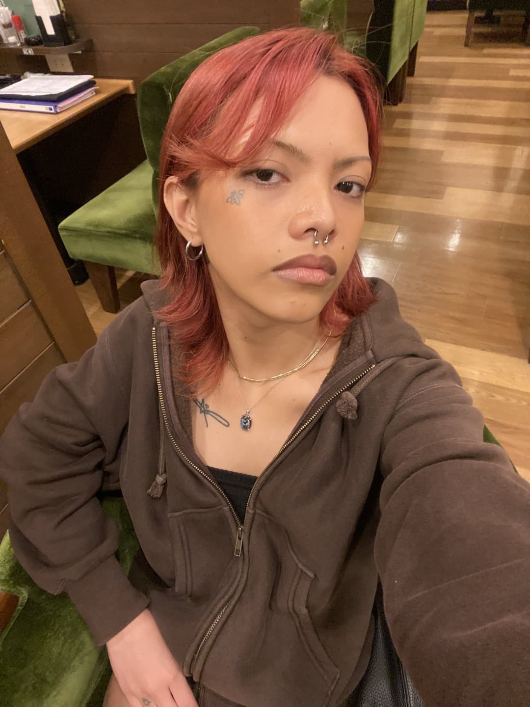 baddie lesbian (pierced nipples, tease, braless)