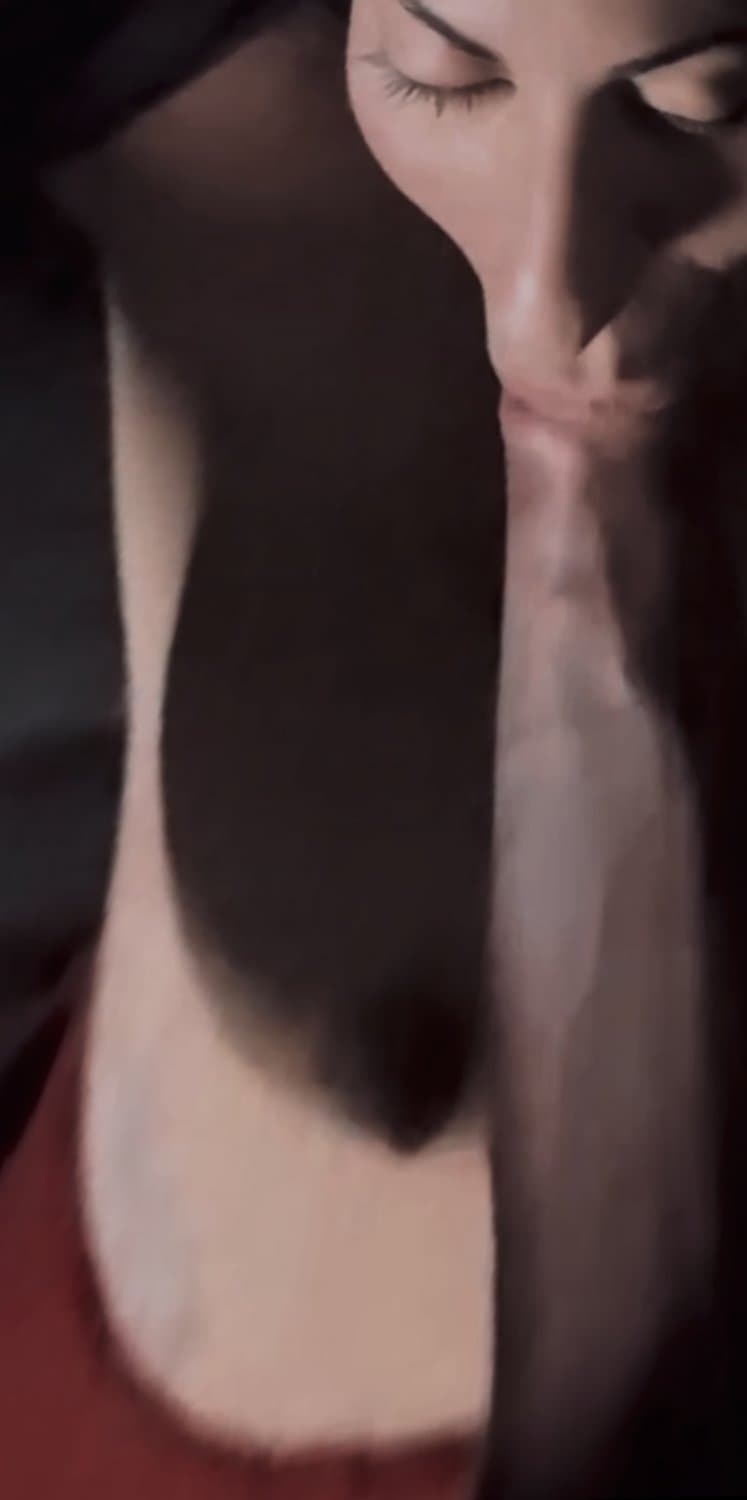 My cock was longer than her body after an hour of fucking her face