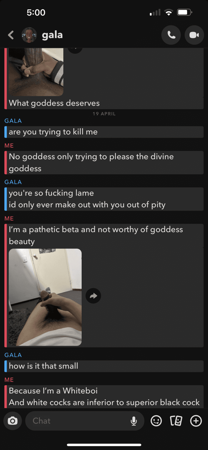 Click to view full size aussie wb chats w black goddess on snap