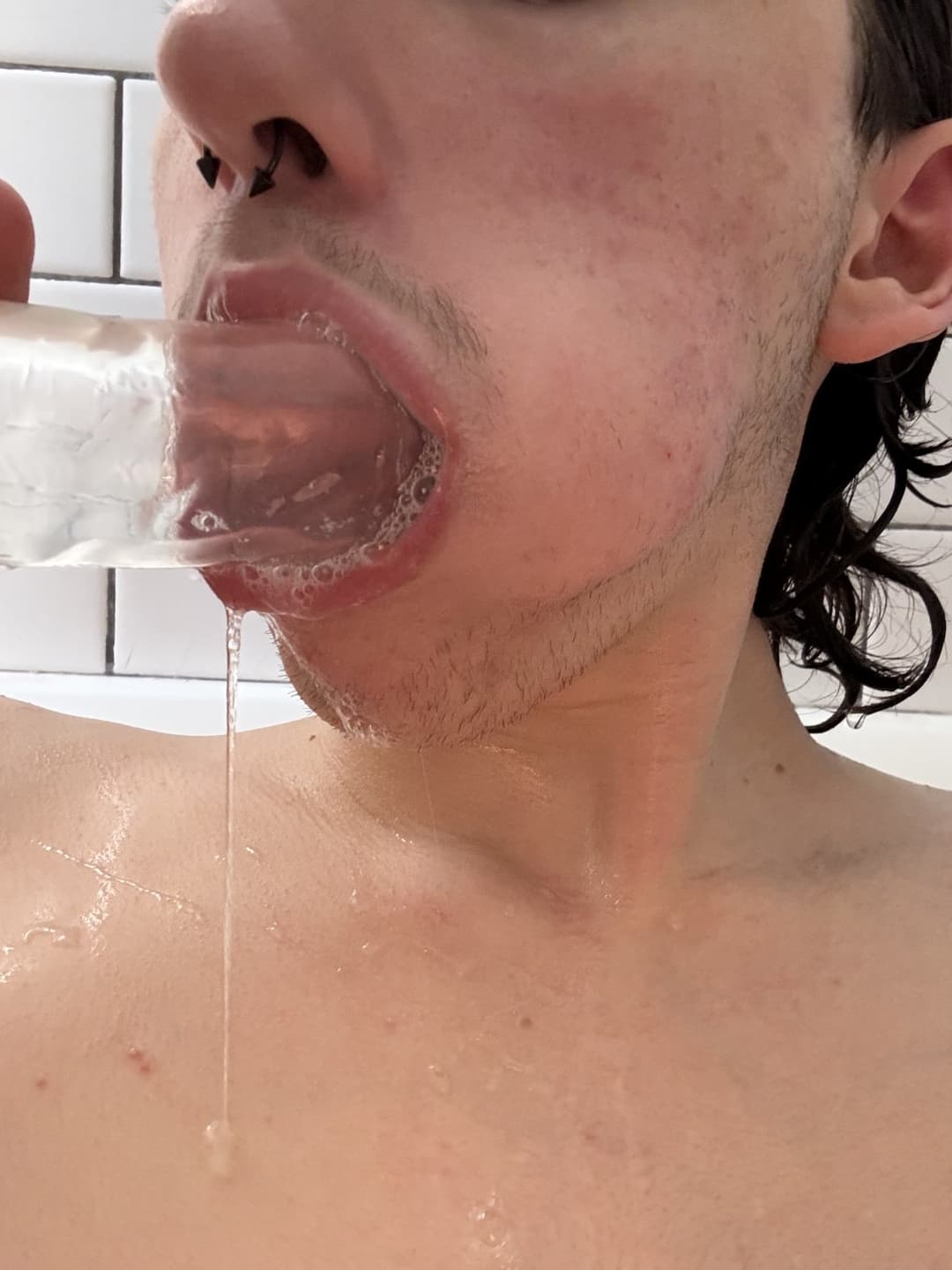 Ftm slut practicing for daddy’s cock