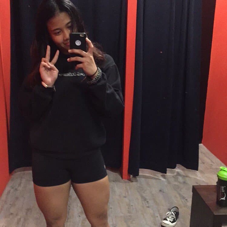 My favourite fitness girl with big thigh but I like her thigh more But she arrogance type