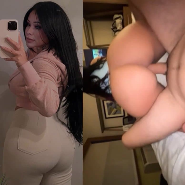 Horny Teen With Big Ass Rides Cock While Parents Are Next Door