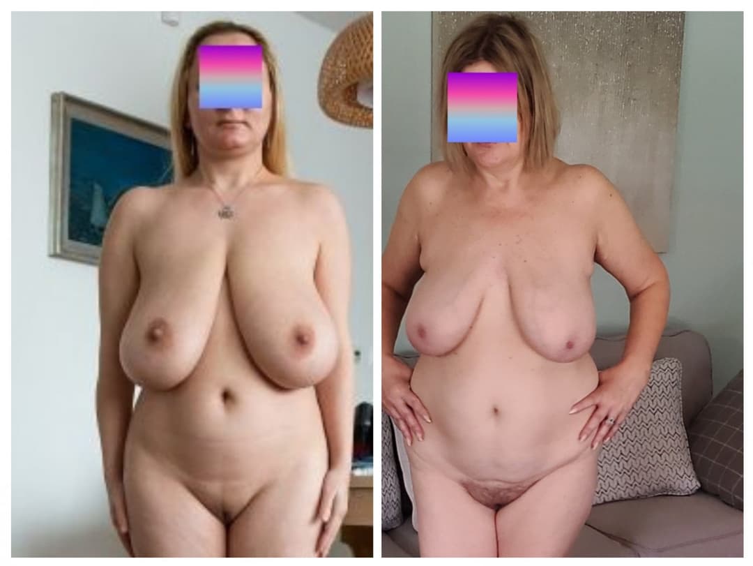 COLLAGE side by side comparison with some of the BIGGEST BOOBS and asses