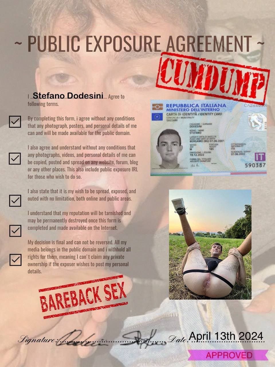 Click to view full size Real Italian Fag and Whore: STEFANO DODESINI ——— @Ste010607 On Telegram