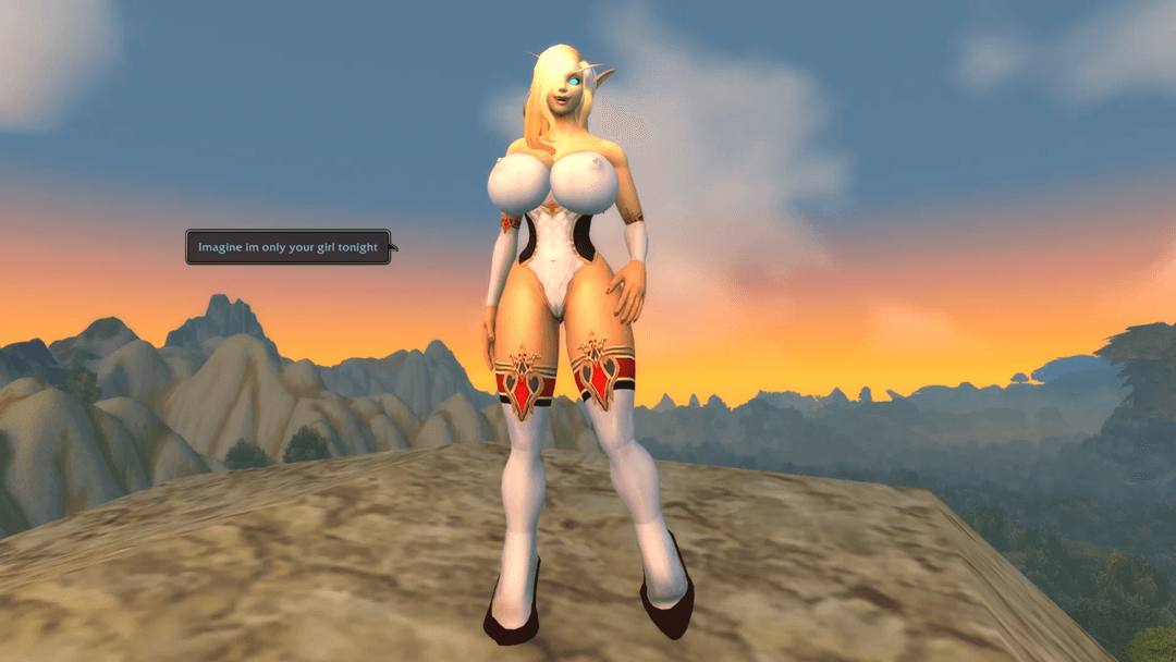 Blonde void elf bitch (with cum countdown)