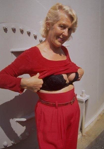 Hot Blond Granny Strip