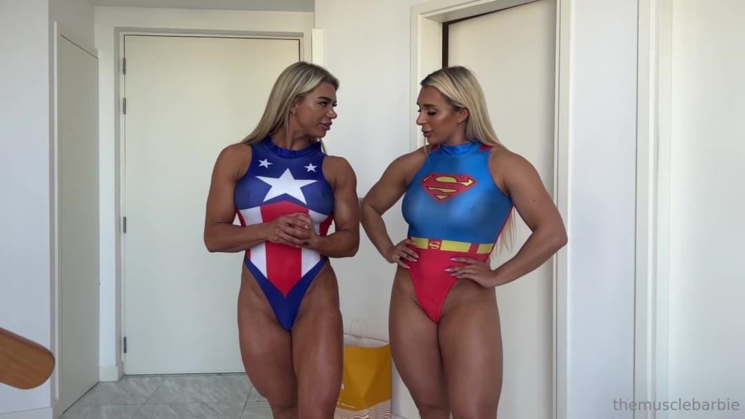 Short FBB Superheroine Lesbian Strapon. Love these 2.