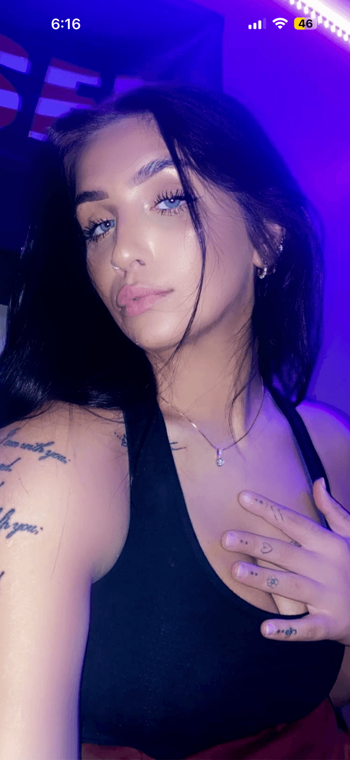 Walked in on this 23yr old hottie on accident holding her big tits together watching dude titty fuck