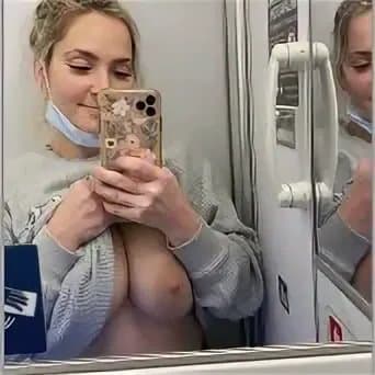 Mile high sluts flashing in airplane bathroom
