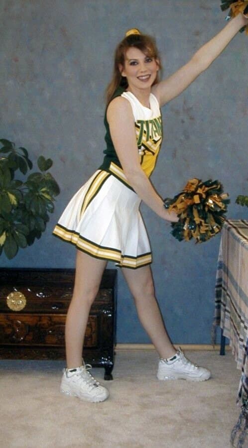 Patti as a cheerleader