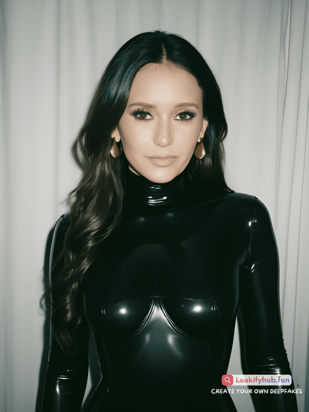 Nina Dobrev in Latex Rubber