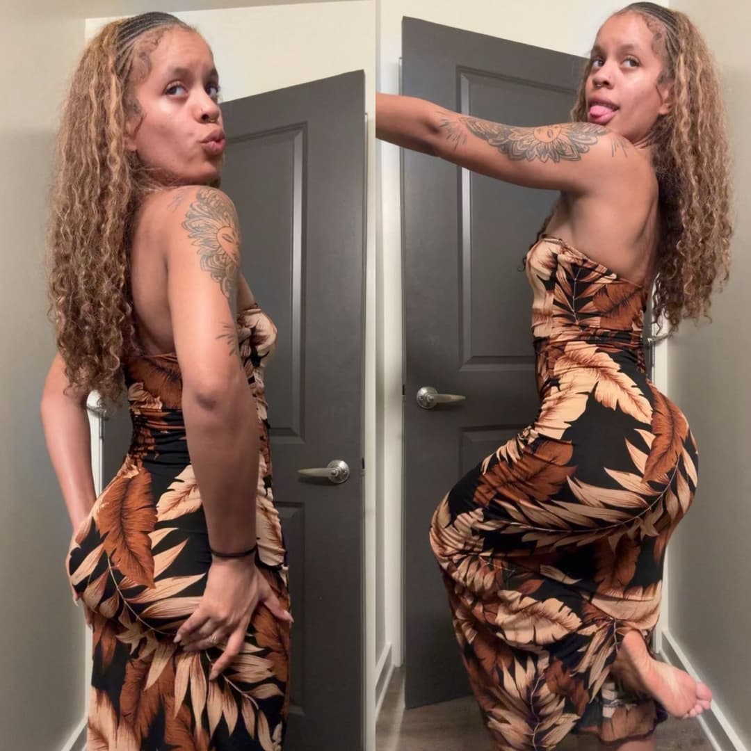 tahti shaking her little bubble booty in tight dress