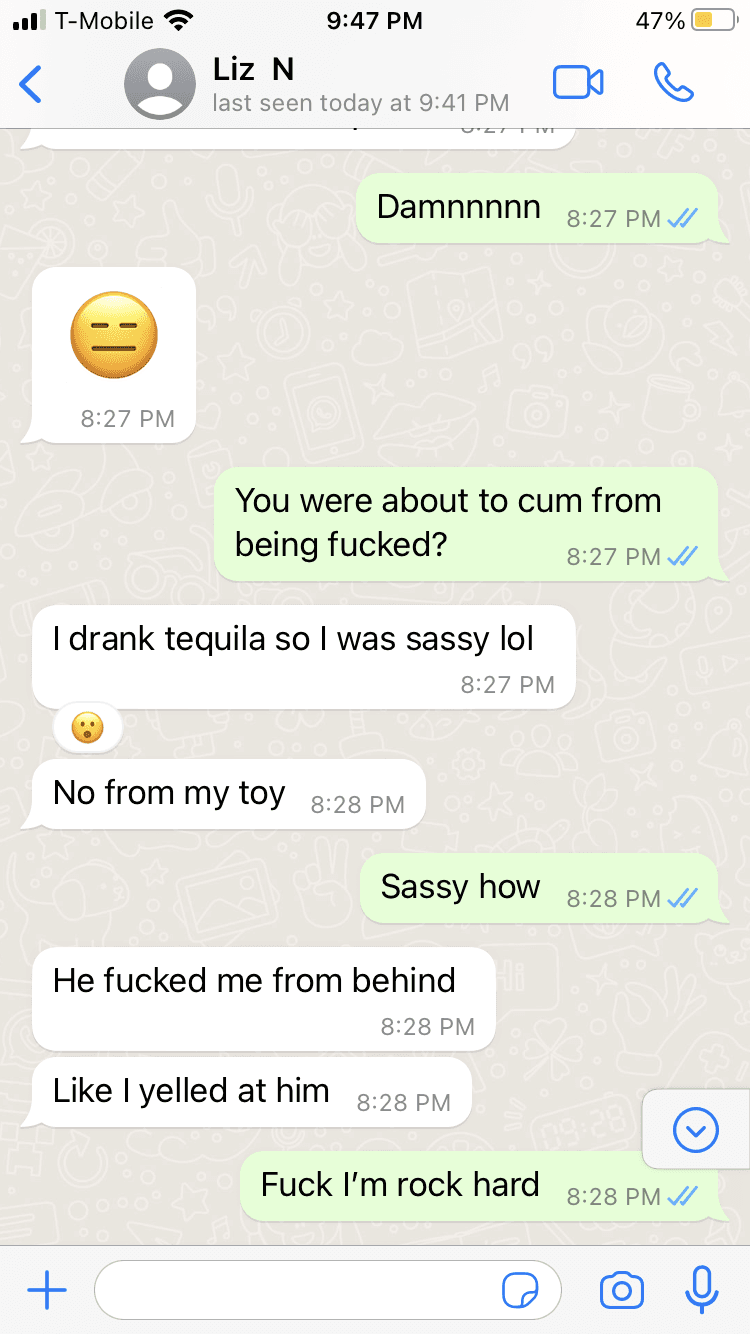 Married slut texts her lover after fucking her husband. Makes them both cum