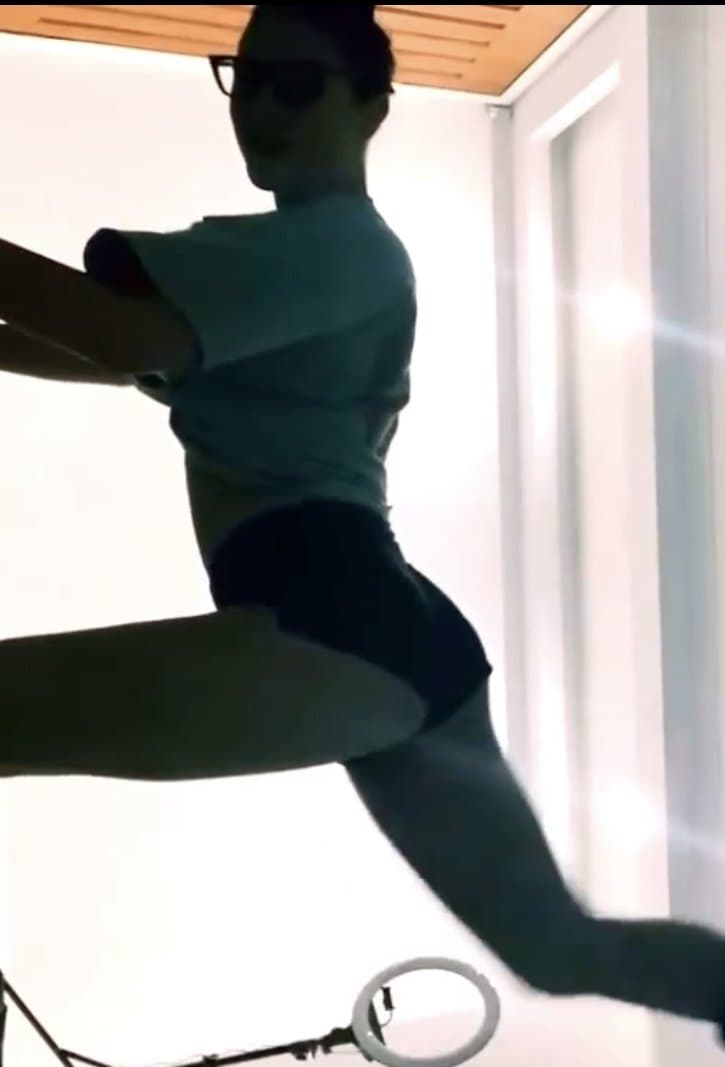 supermodel slut stretches before sex