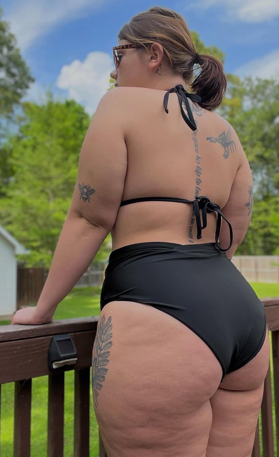 Click to view full size Busty BBW Brunette College Bikini Babe with Big Tits and a HUGE Ass