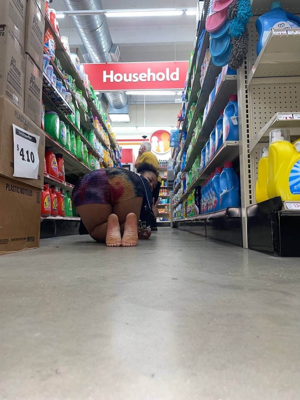 made the slut do all this in public ??even random people were watching her