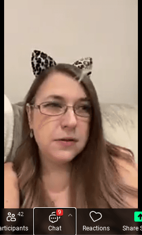Kitty Kat with ears nerdy vaping slut