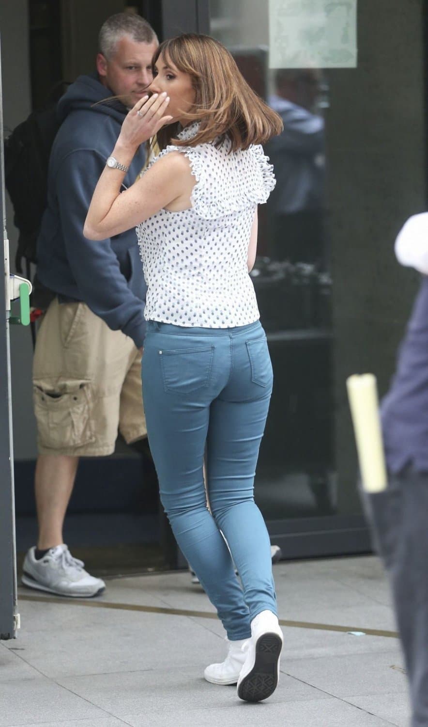 Click to view full size Busty TV presenter Alex Jones