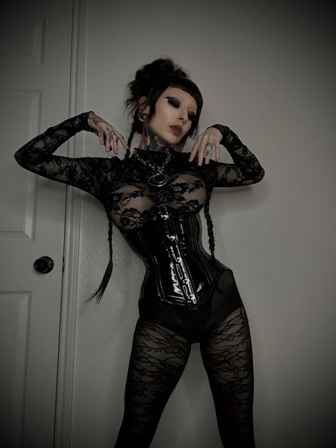 This corset keeps me restrained… but nothing will restrain my cravings