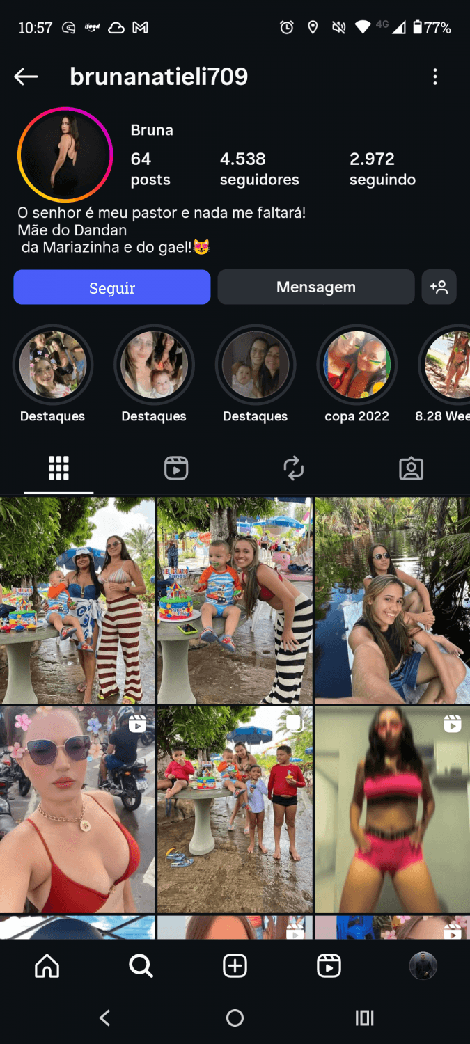 No insta é santa, no fatal uma puta